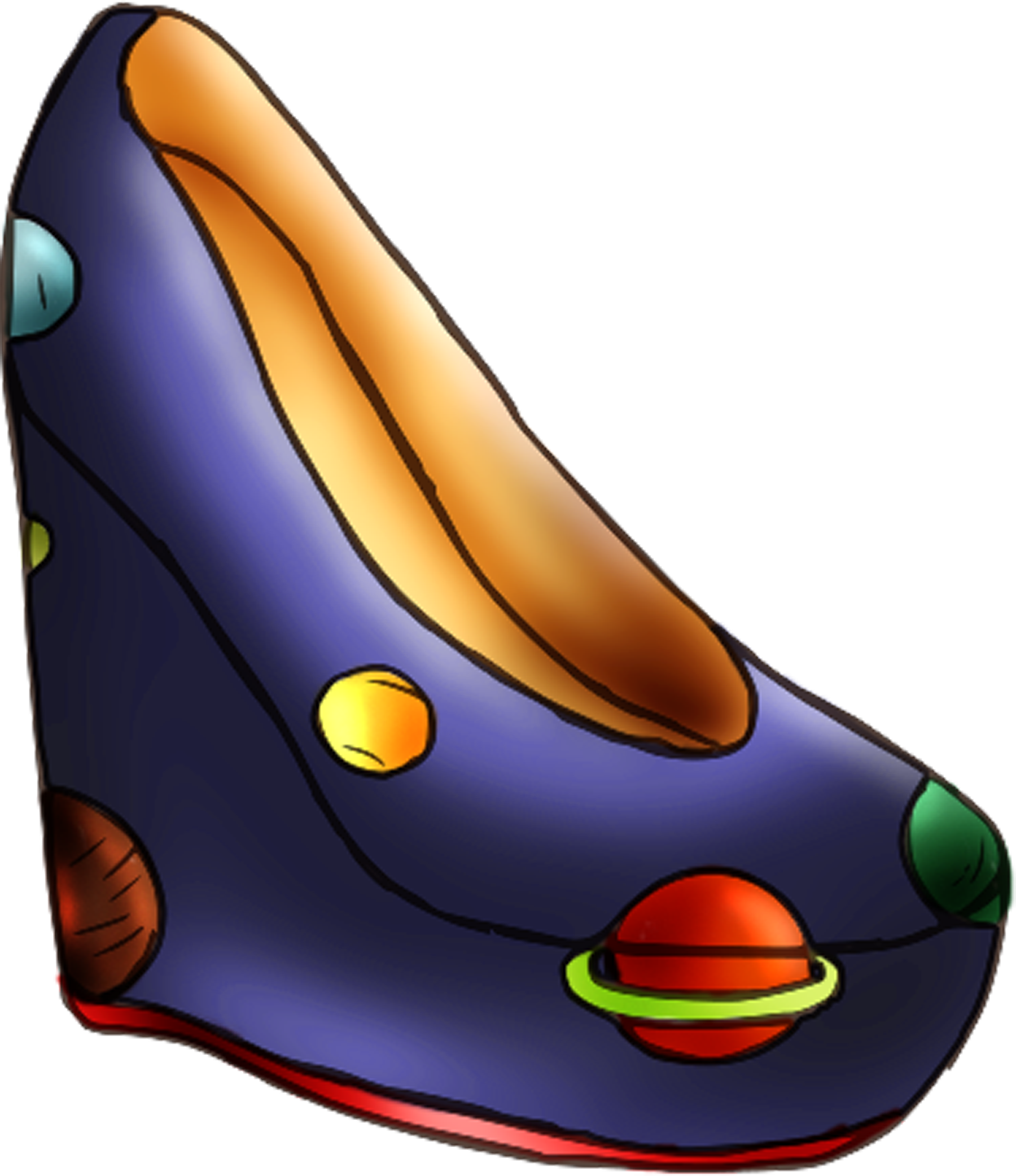 Space Stiletto Shoe Clipart Hand Drawn Png Format Transparent - Free High Heels Clipart (1800x2083), Png Download