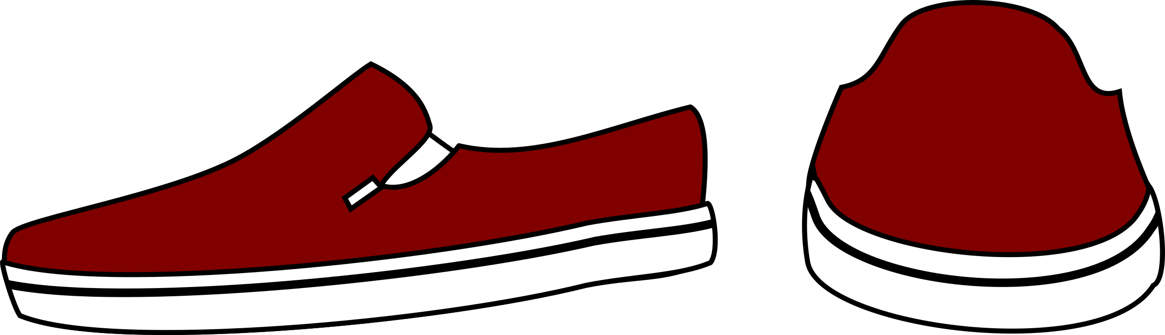 Sneakers Clipart Big Shoe - Shoe (2400x692), Png Download