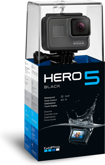 Gopro Hero 5 Black Png Jpg Free - Gopro Hero 5 Box (347x546), Png Download