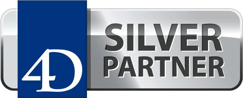 4d Silver Partner - Signage (984x432), Png Download