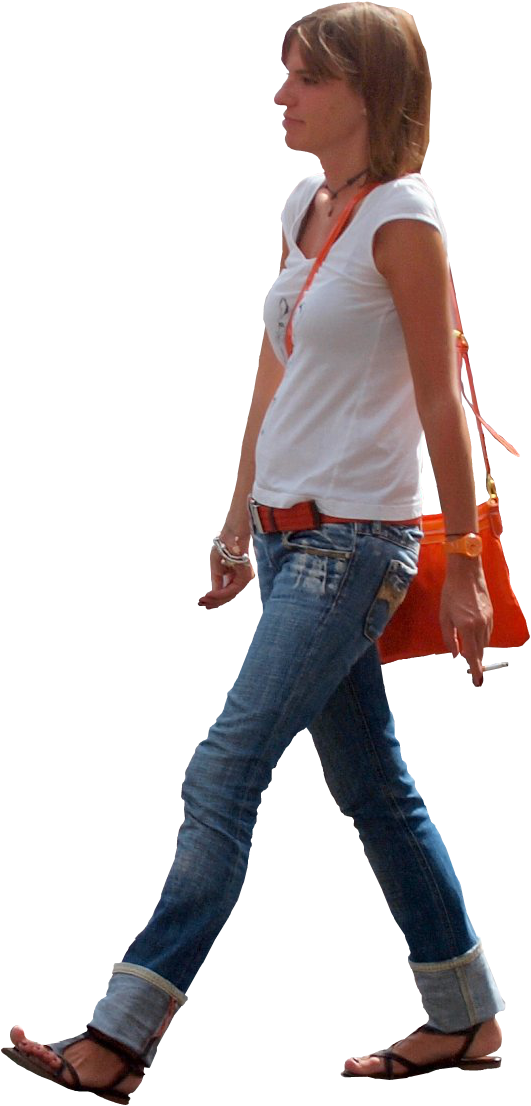 Type Max, Images V - Woman Walking Side View Png (1105x1105), Png Download