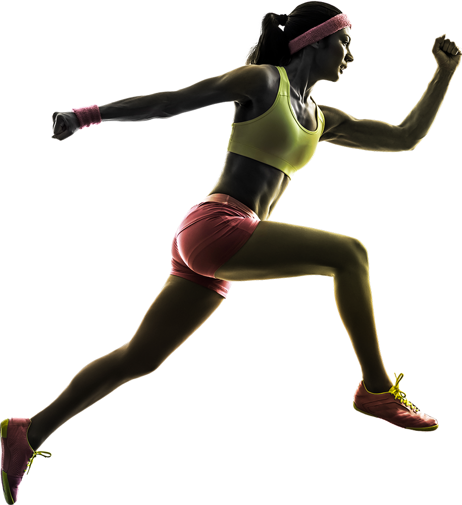 Running Girl Png Image - Woman Running Png (915x1000), Png Download