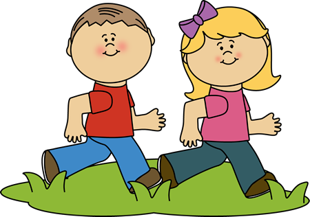 Picture Royalty Free Stock Kids At Recess Clip Art - Kids Running Clipart (450x316), Png Download