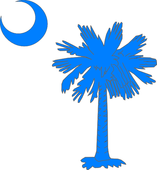Carolina Blue Palmetto Tree Svg Clip Arts 552 X 595 (552x595), Png Download