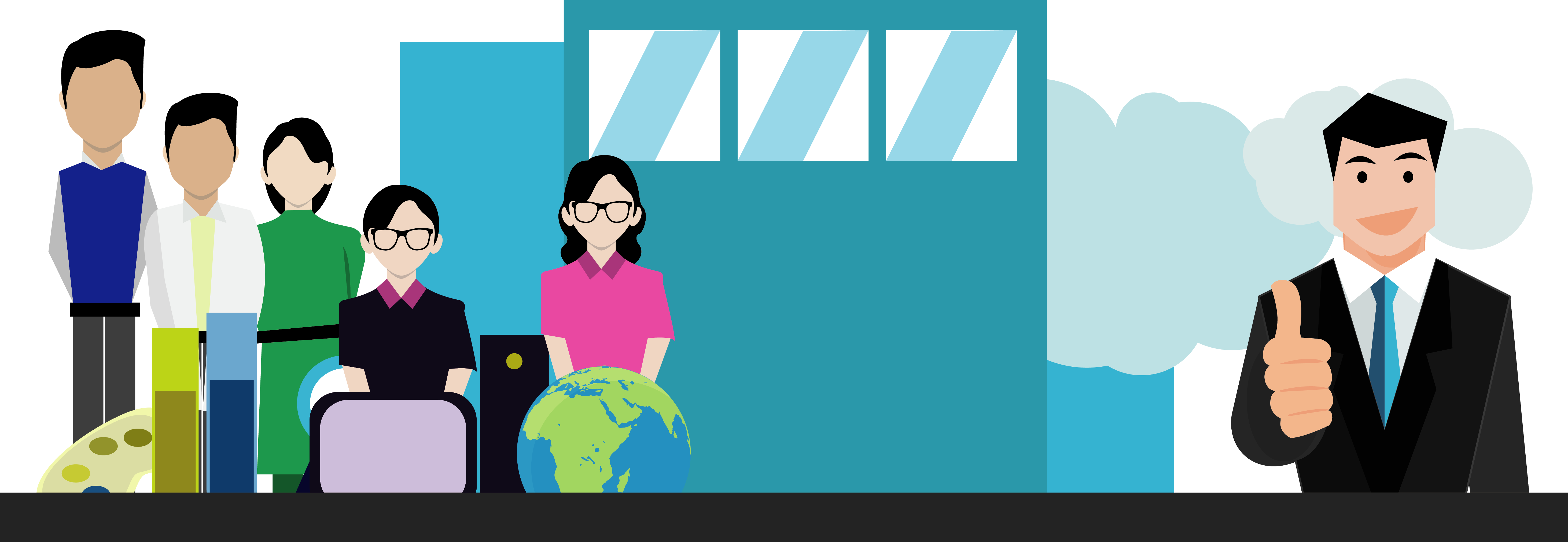 Stem Careers List - Cartoon (5846x2022), Png Download