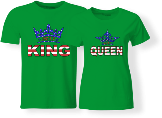 King & Queen Us Flag - Active Shirt (600x800), Png Download