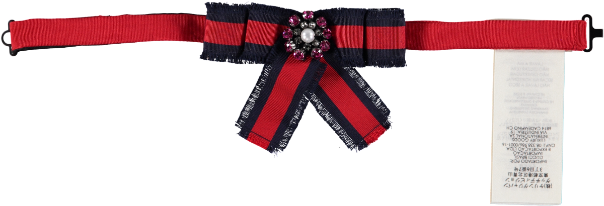 Picture Of Pearl & Jewel Brooch Frayed Bow Tie Navy (1680x1680), Png Download