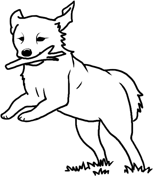 Dog Png Clipart - Drawing (607x649), Png Download