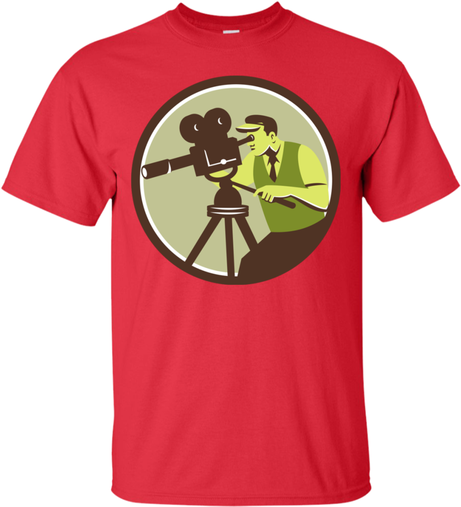 Cameraman Director Vintage Camera Retro T-shirt - Team Work T Shirt (1024x1024), Png Download