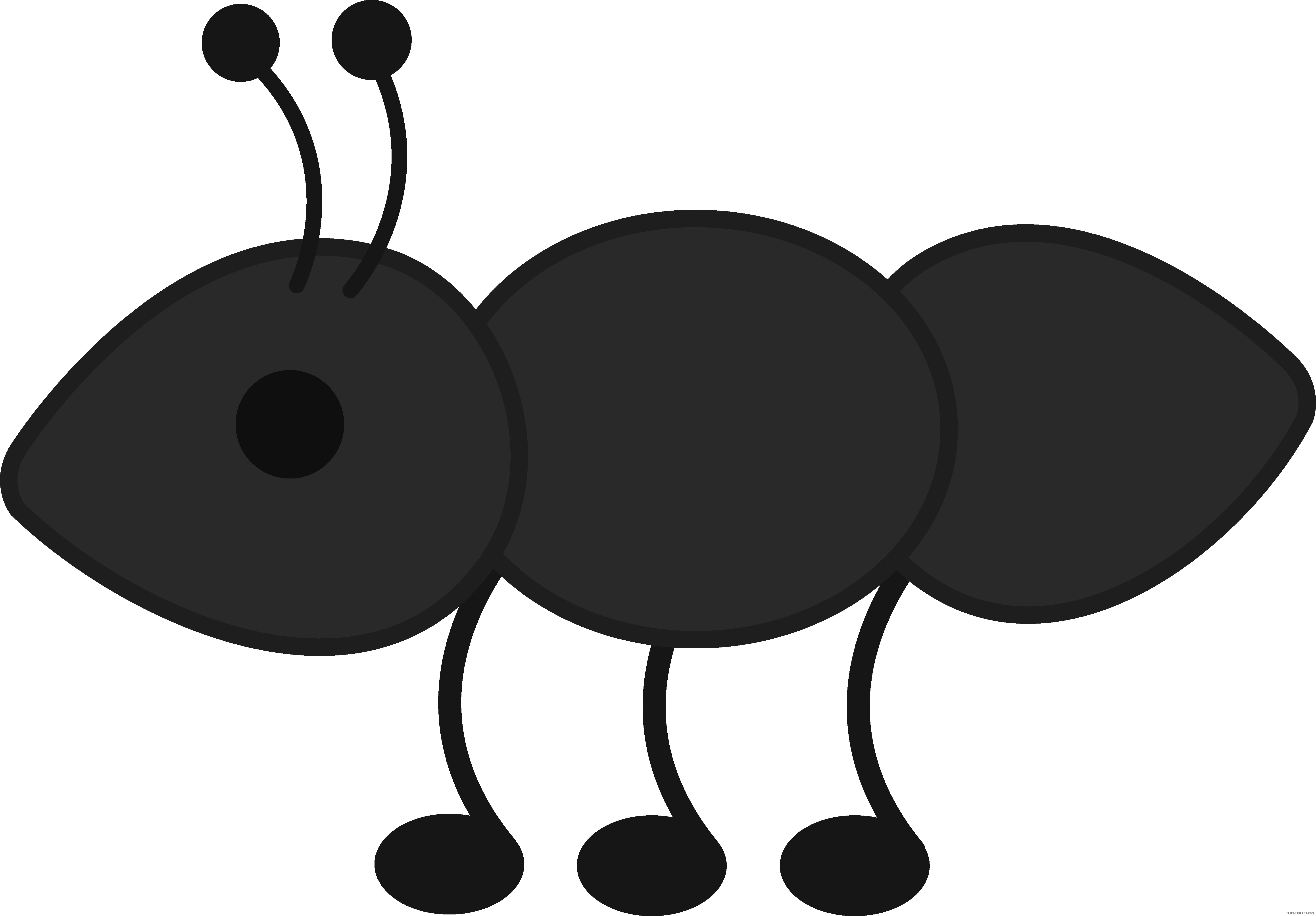 Fire Ant Animal Free Black White Clipart Images Clipartblack - Clip Art Ants (5949x4141), Png Download