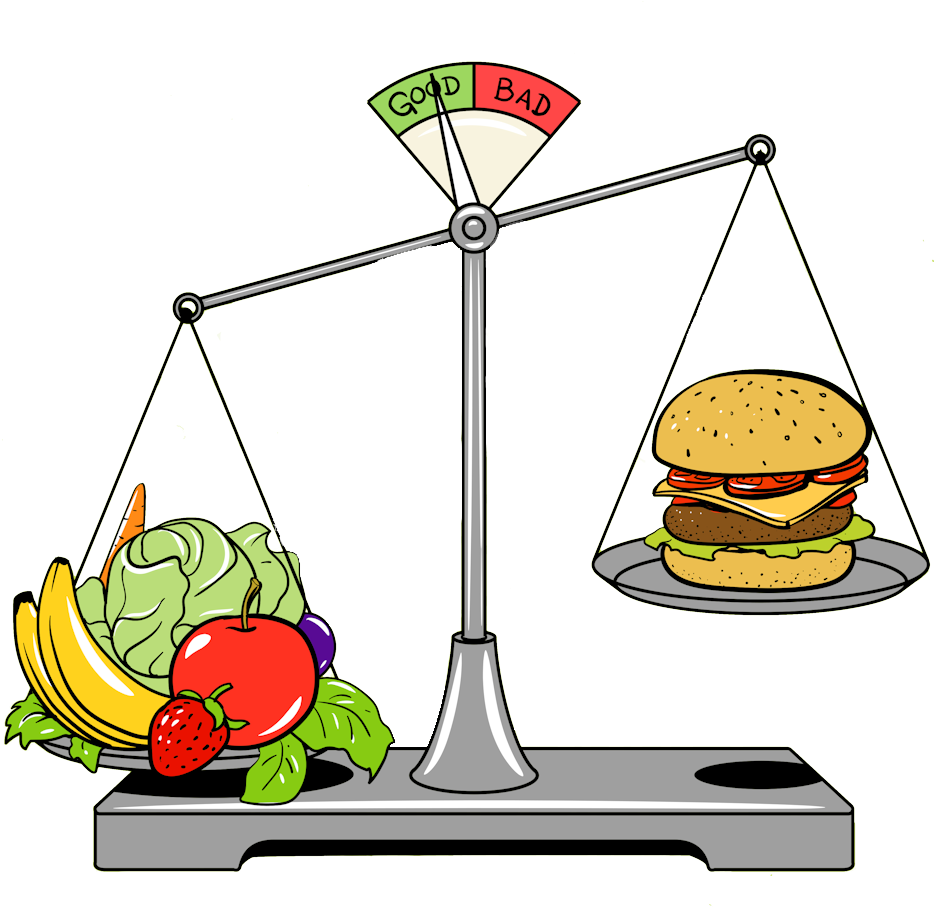 Healthy Food Cartoon Png (1000x933), Png Download
