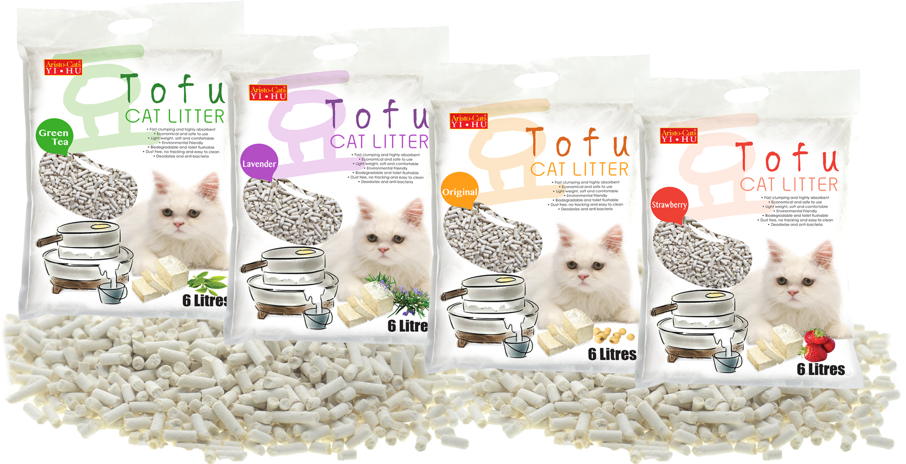 Tofu Cat Litter-fragrances - Hamster (3333x1667), Png Download