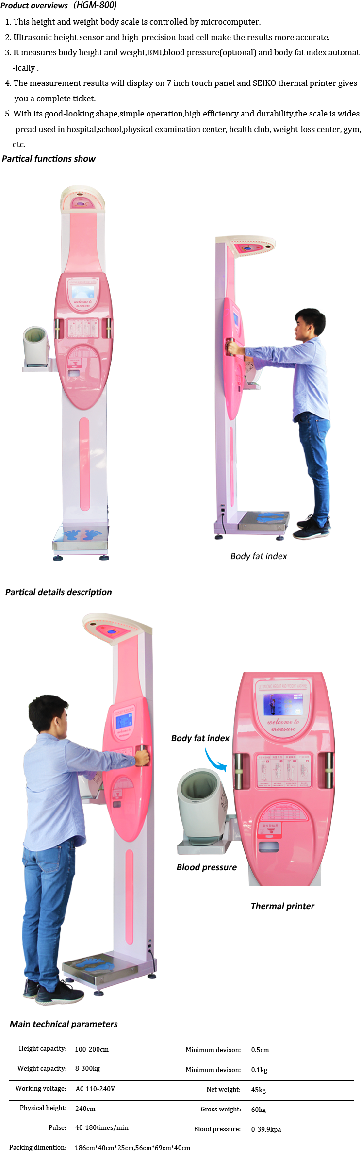 Electronic Balance Scale With Printer Adult Digital - Baby (750x2432), Png Download