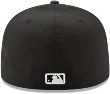 New Era New York Yankees Black/white Fitted Hat - New Era (960x596), Png Download