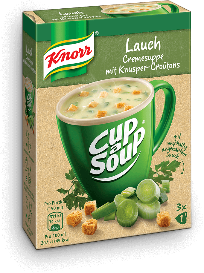 Knorr Cup A Soup Leek Cremesuppe Croutons - Knorr (1024x1024), Png Download