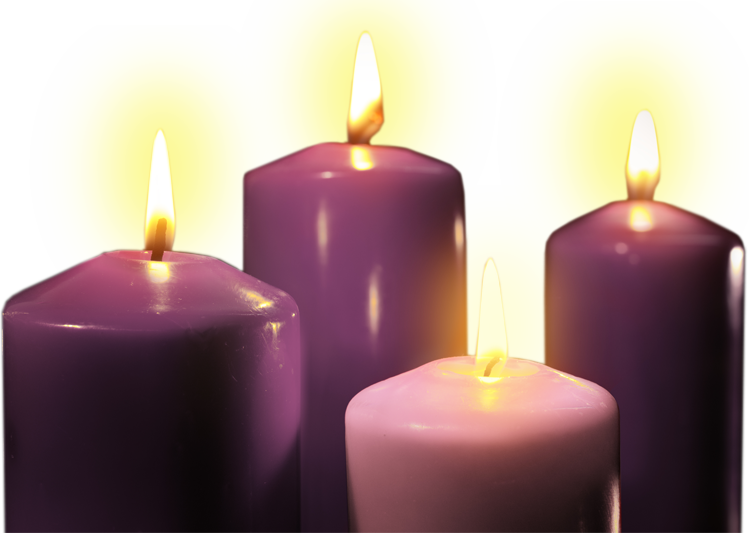 Church Candles Purple Clipart Transparent - Candle Picture Transparent (749x533), Png Download