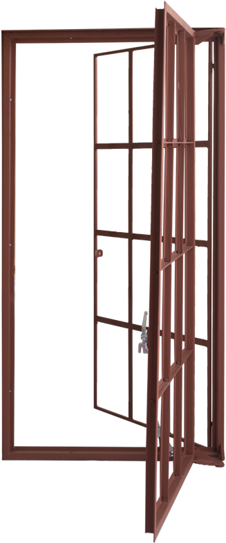 Metpro Steel Frenched Casement Windows With Burglar - Window Steel Png (394x844), Png Download