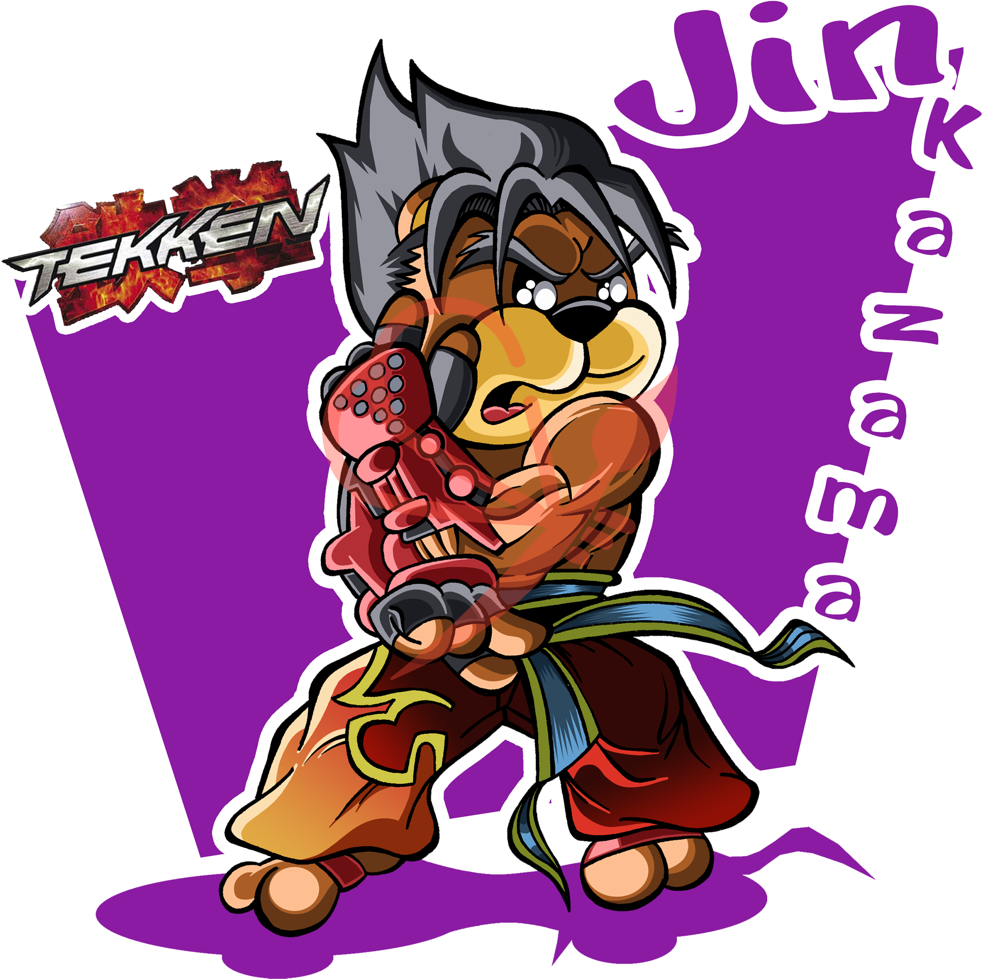 Parodia Oso Jin Kazama Tekken, Arcade, Retro, Videojuego - Tekken 5 (2076x2076), Png Download