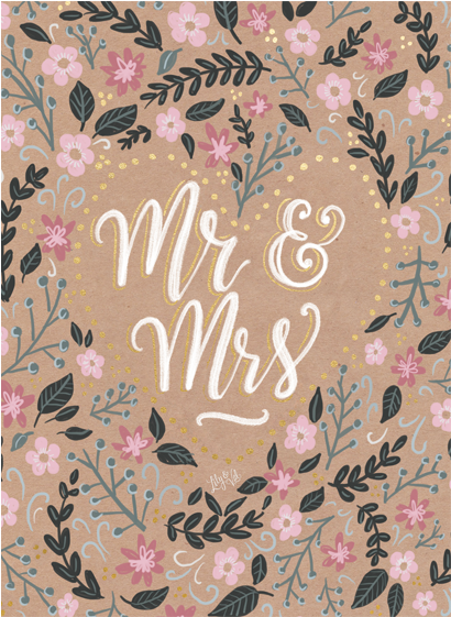 Mr & Mrs - Greeting Card (600x600), Png Download