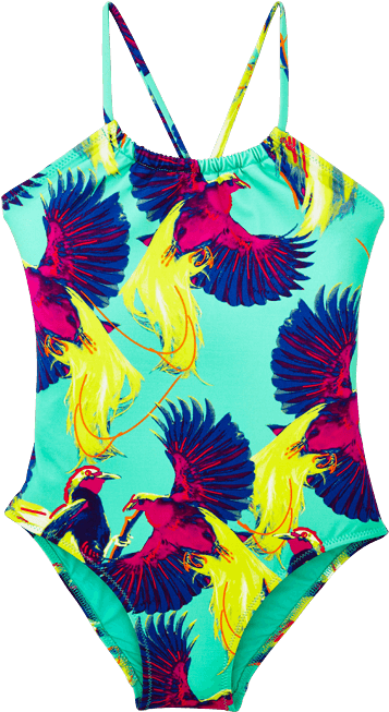 Girls One Piece Swimsuit Birds Of Paradise - Swimsuit Bottom (766x766), Png Download