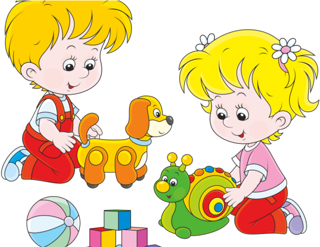 Toy Clipart Kid Toy - Clipart Children Playing (640x480), Png Download