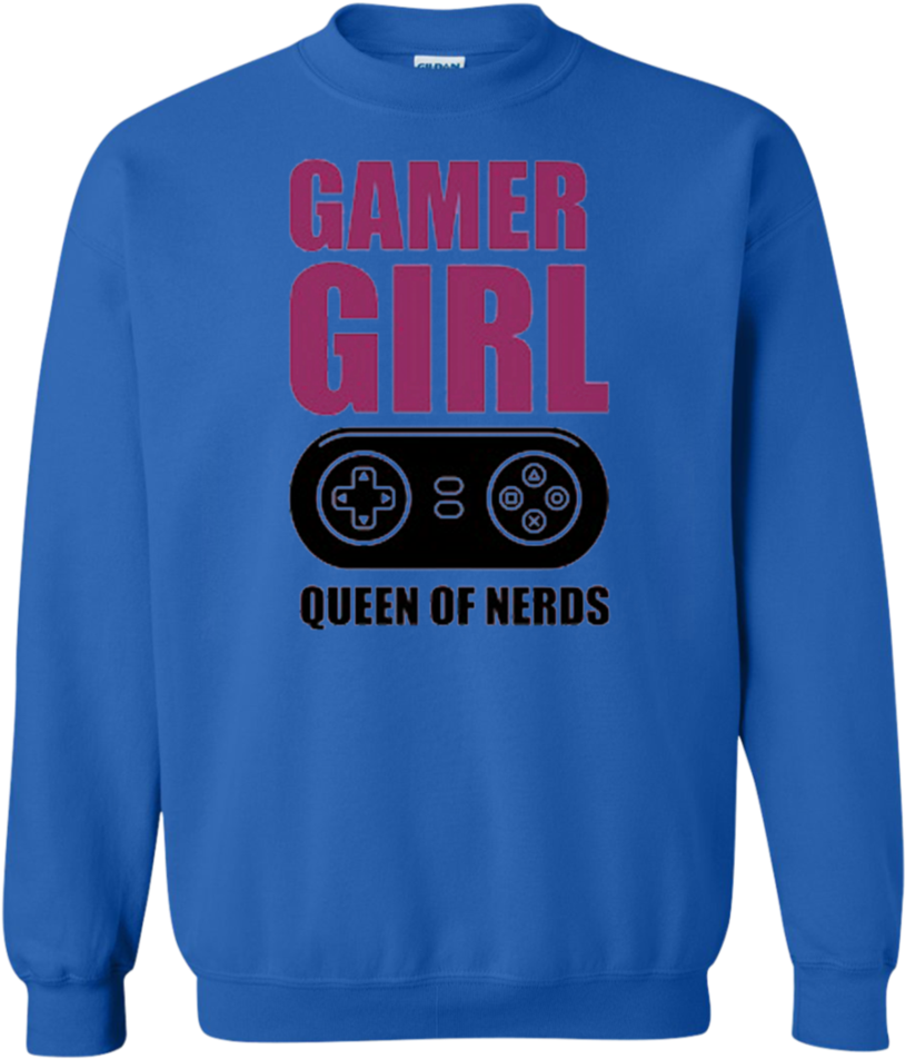 Gamer Girl Queen Of Nerds Sweatshirt - First Christmas With My New Husband (960x960), Png Download