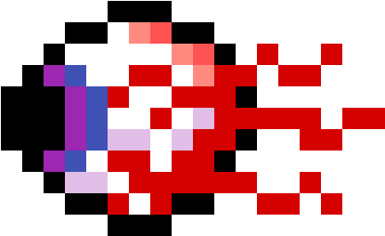 Demon Eye - Terraria Eye Of Cthulhu Pixel Art (1200x1200), Png Download
