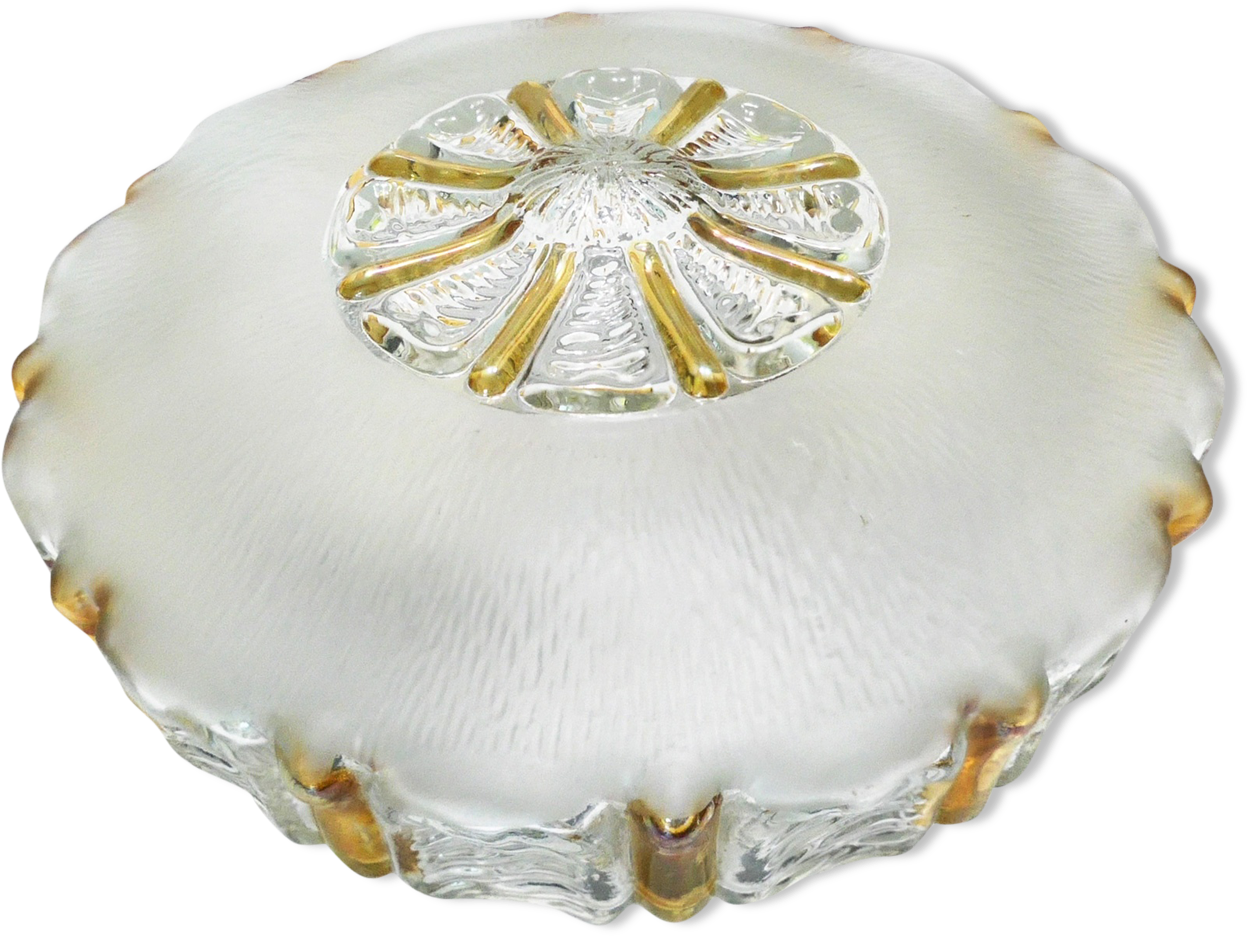 Wall Lamp Amber Glass And Ice Effect - Lamp (1457x1457), Png Download