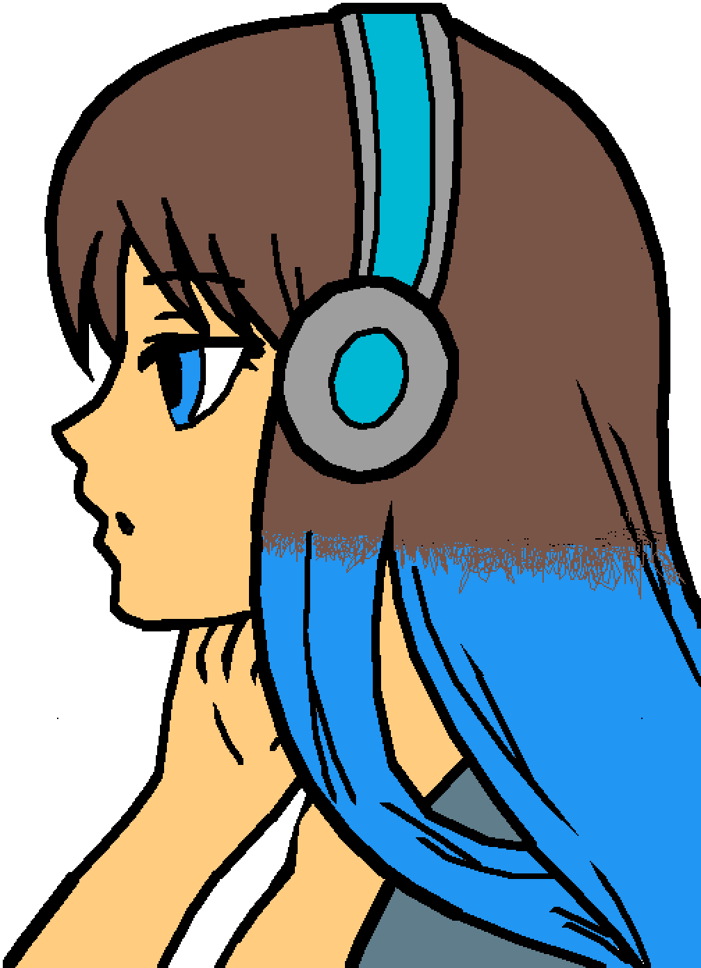 Gamer Girl - Anime Base Girl (1008x1392), Png Download