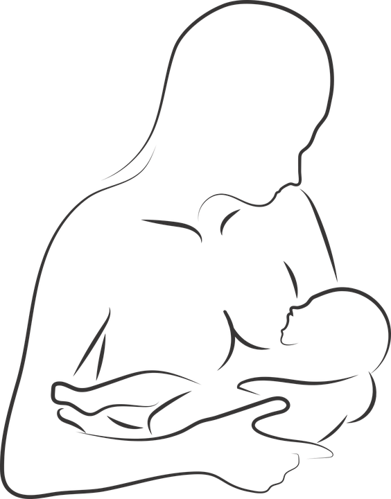Breastfeeding, Mother And Child, Baby, Mother, Infant - National Breastfeeding Week 2018 (564x720), Png Download