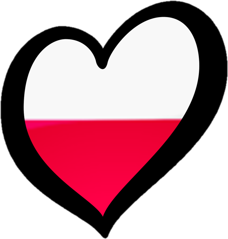 Poland Eurovision Heart - Heart (1650x928), Png Download