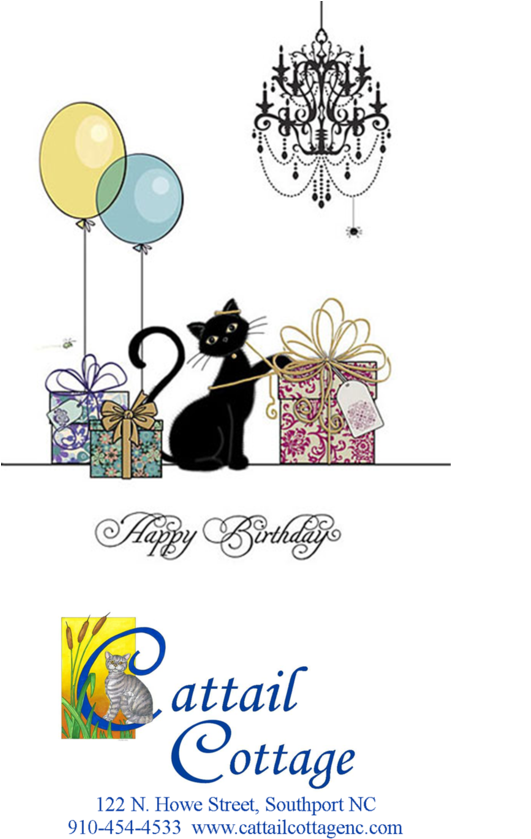 Cattail Cottage Birthday Gift Card - Chandelier (530x849), Png Download