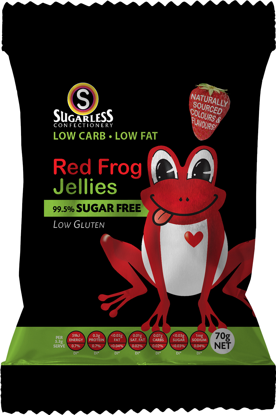 Red Frogs - Sugarless Jellies (1600x1600), Png Download
