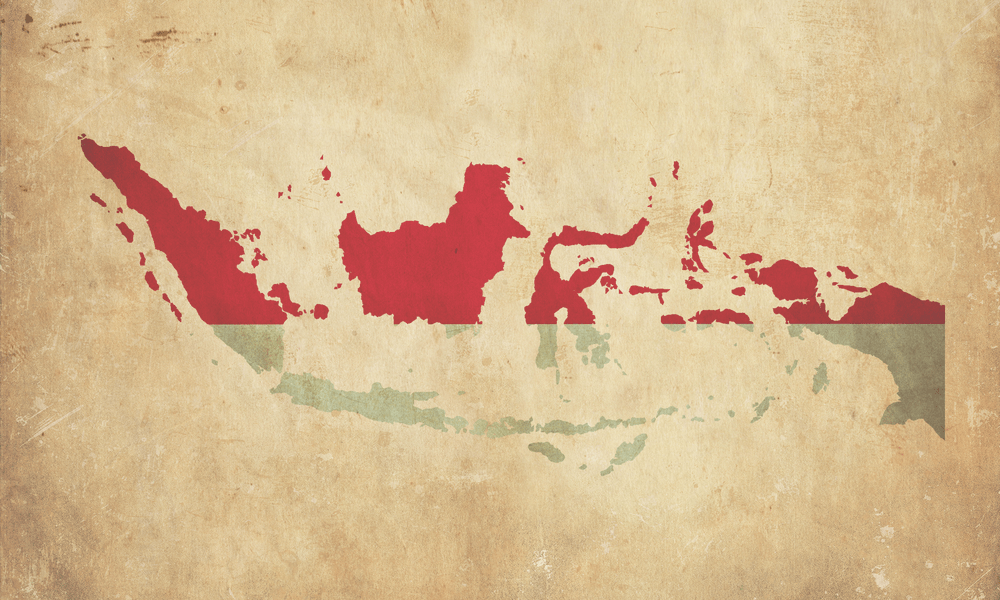 Background Kebangsaan - Indonesia Vintage Map (1000x600), Png Download