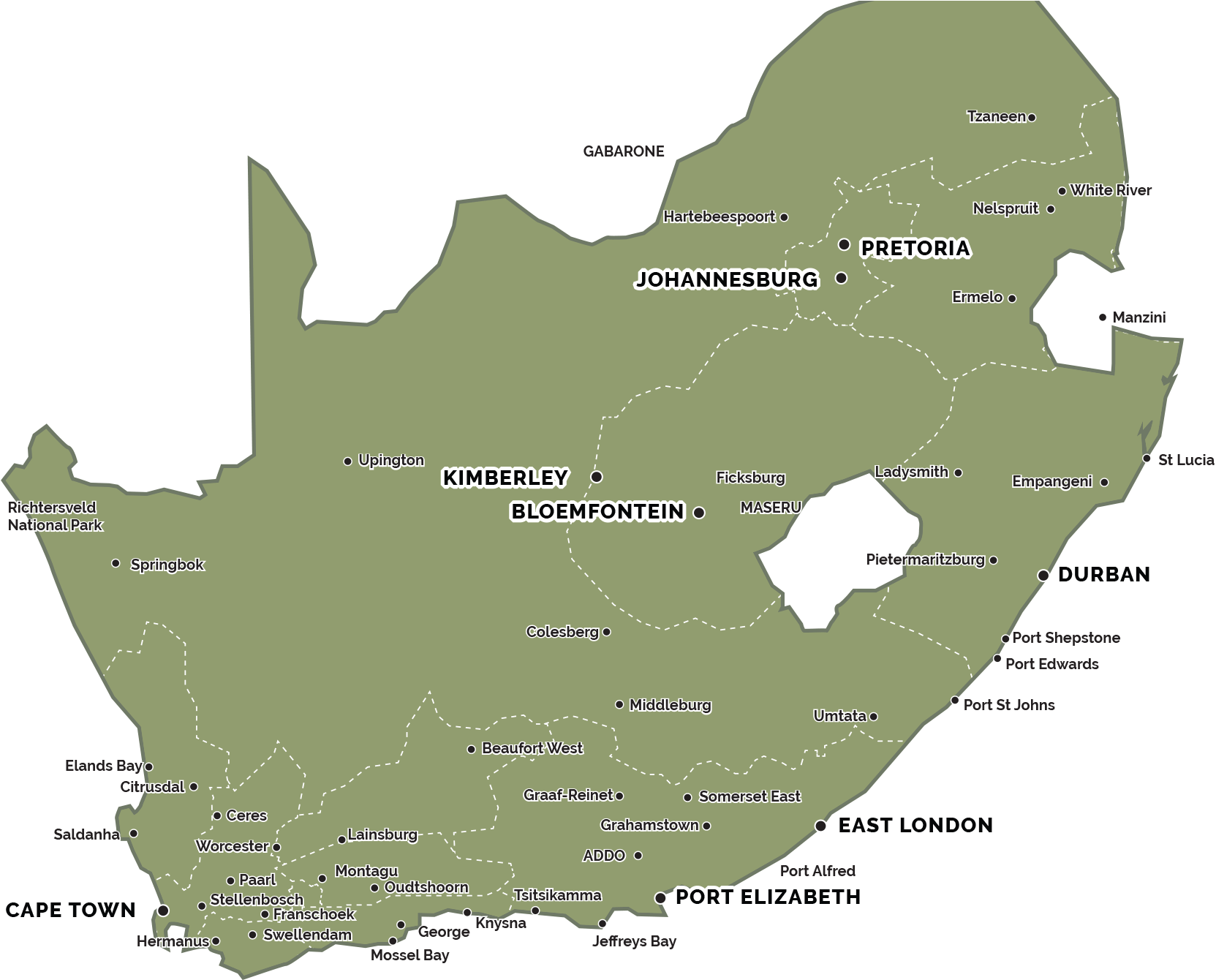 South Africa Map Png Black (1760x1374), Png Download