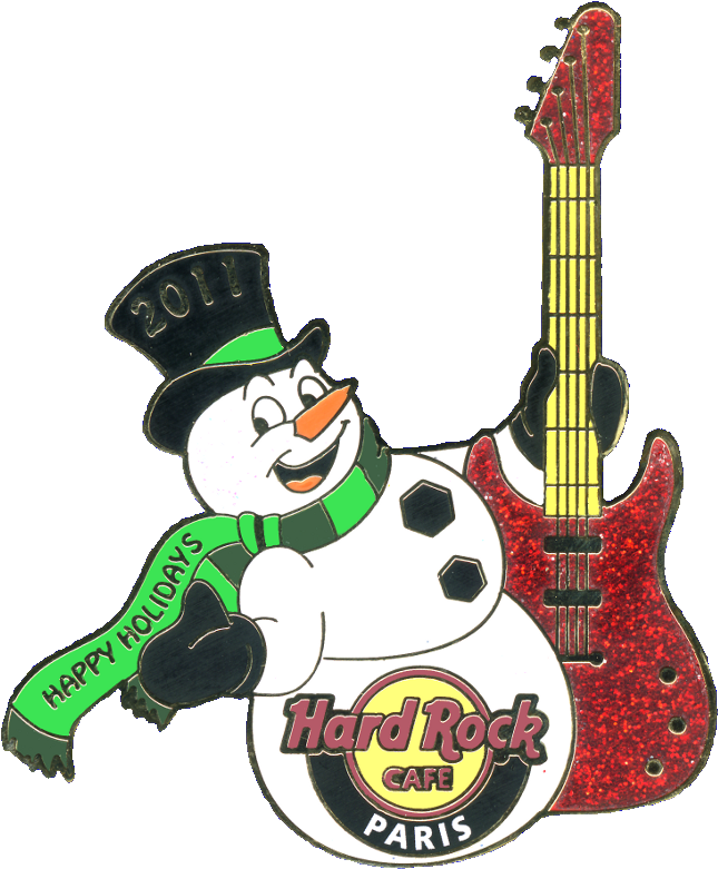 Notre Dame Cathedral Guitar 2011, Paris Rocking Snowman - Guitar Snowma (661x800), Png Download