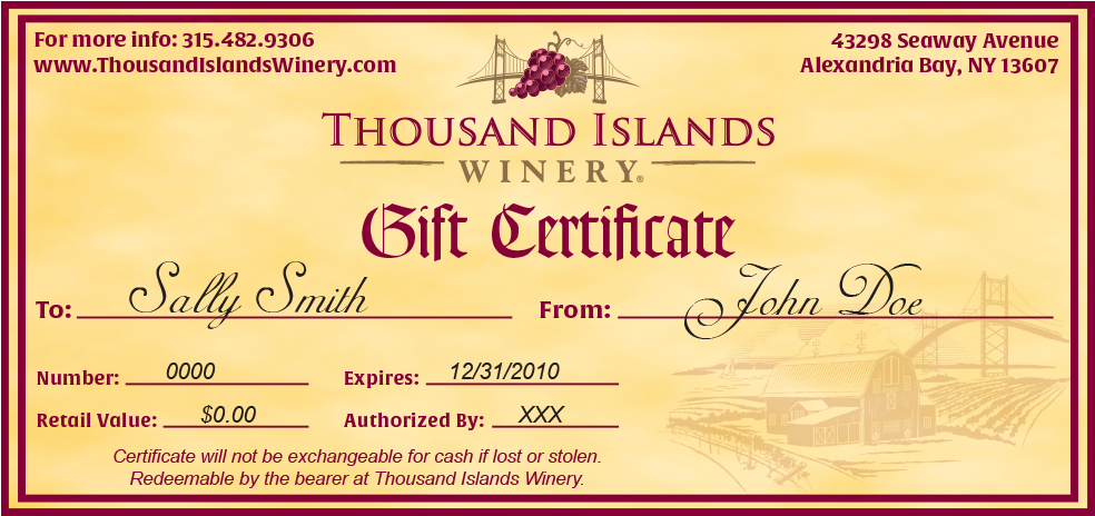 Image Of Winery Gift Certificate - Landscape Design (1000x1000), Png Download