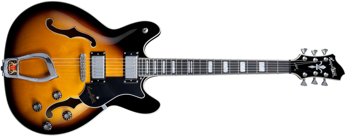 Hagstrom Viking Black (1140x450), Png Download