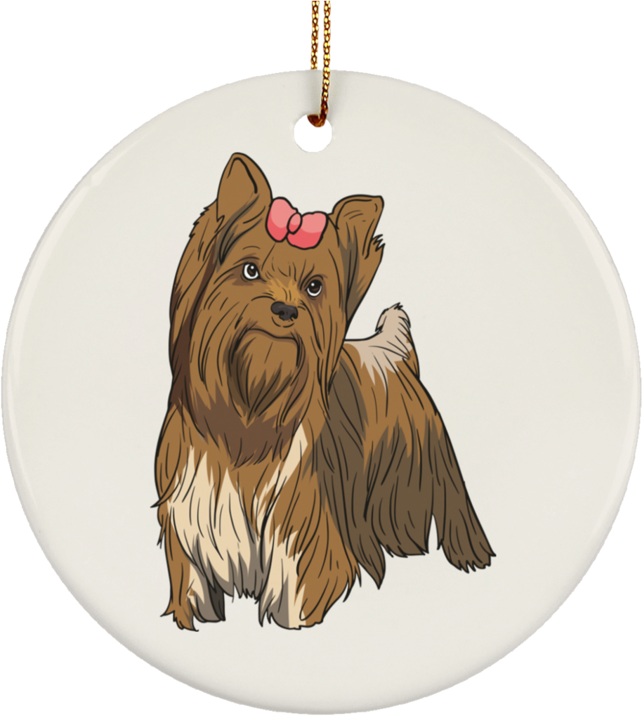 Yorkshire Terrier Dog Ornament Christmas Tree Ornaments - Yorkshire Terrier (1024x1024), Png Download