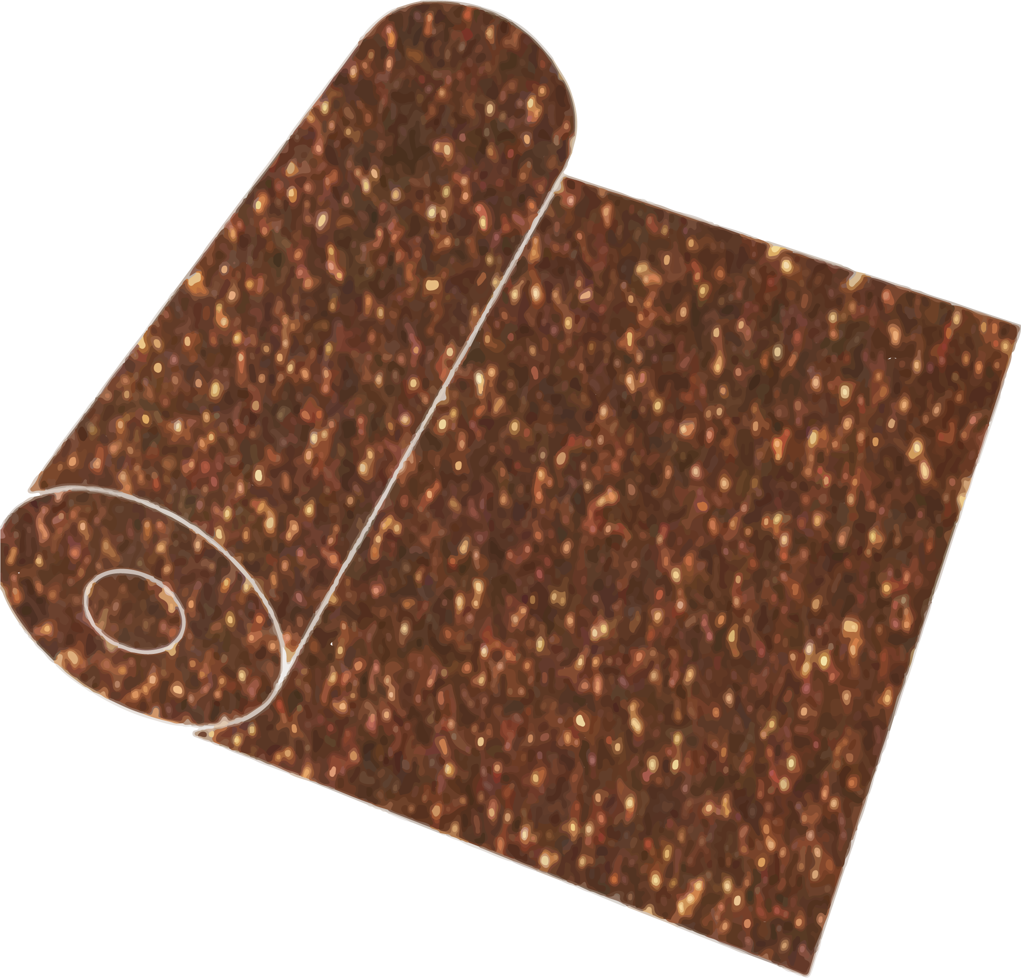 20" Bronze Glitter Roll - Coin Purse (2080x1992), Png Download