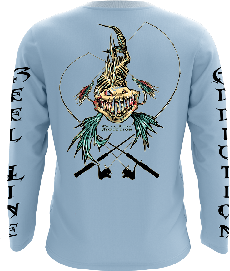 Dri-fit Wicked Fish Light Blue - Fishing Dri Fit Shirts (780x957), Png Download