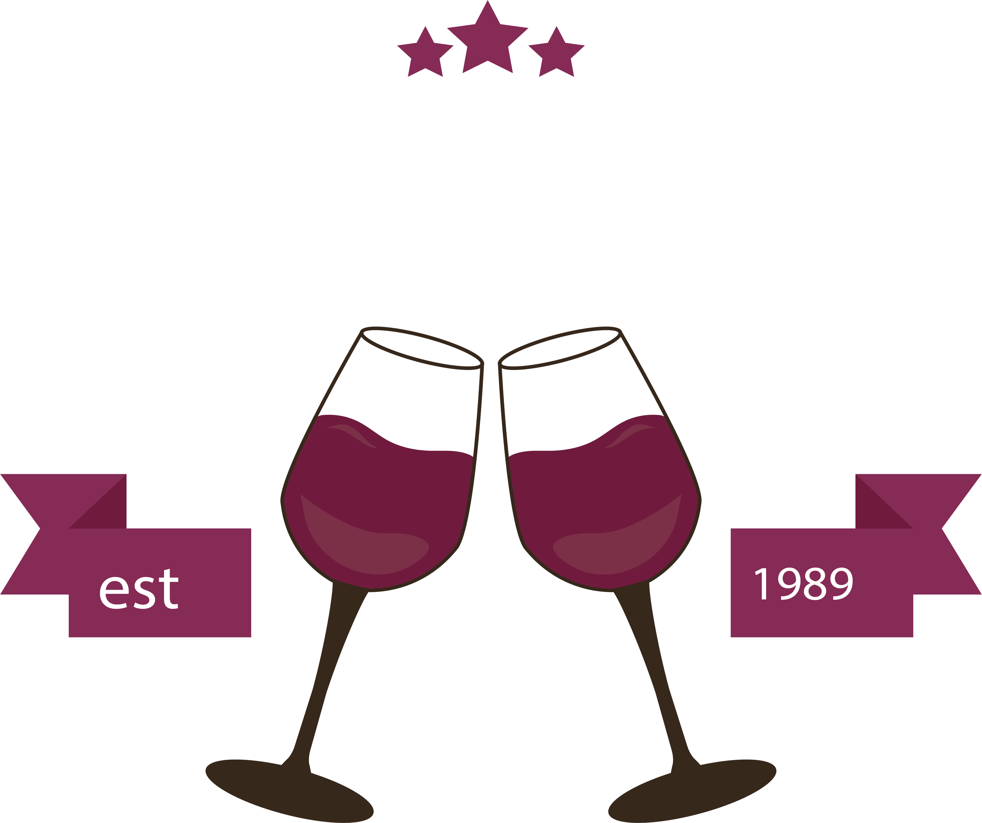 Banner Transparent Download Glass Label Transprent - Wine Glass (3143x2636), Png Download