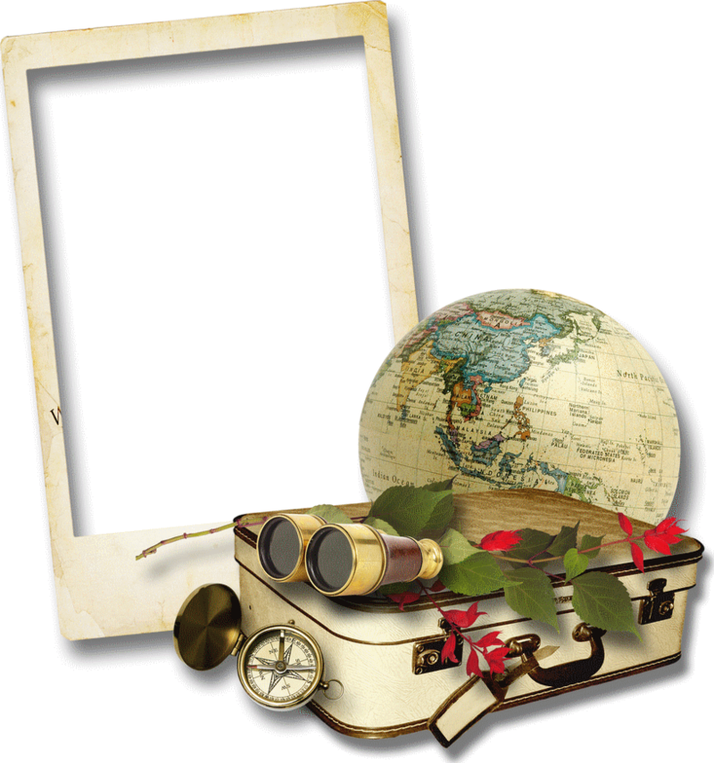 Paper Frames, Borders And Frames, Free Paper, Vintage - Globe (800x855), Png Download