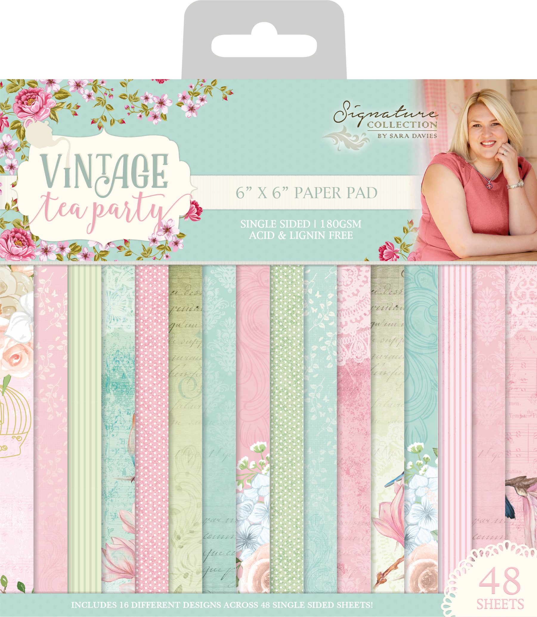 Sara Signature Collection Vintage Tea Party - Vintage Tea Party Paper Pad (1801x2067), Png Download