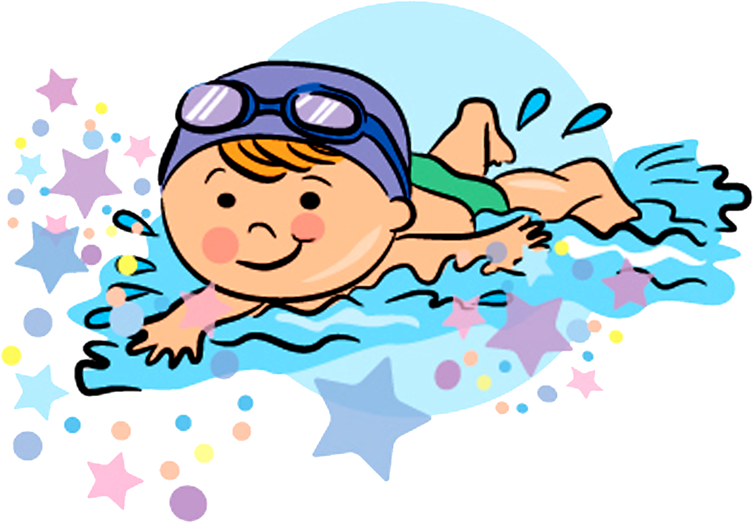 Swimming Drawing Clip Art - Kid Swimming Drawing (1596x1189), Png Download