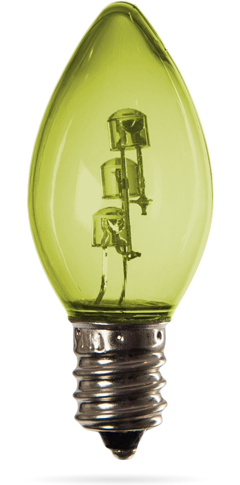 Super C9 Transparent Led 3-diode Bulbs - Fluorescent Lamp (1000x1000), Png Download