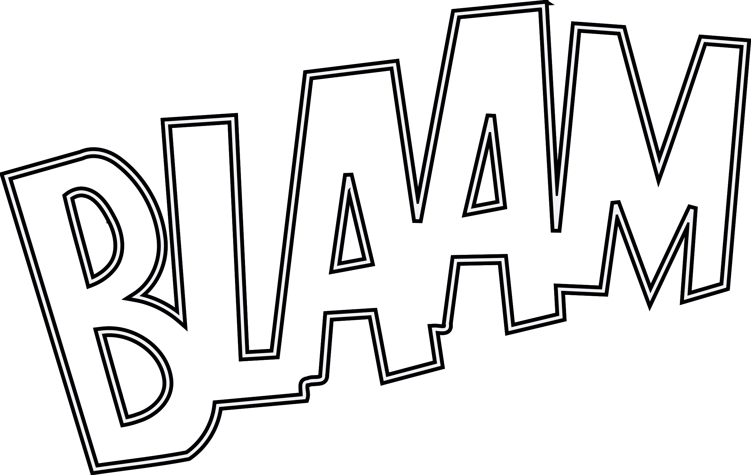 This Free Icons Png Design Of Blaam Outlined (2400x1519), Png Download