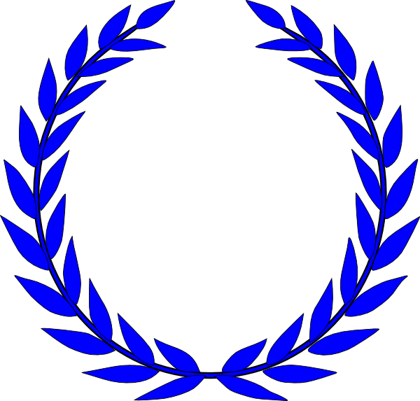 Blue Laurel Wreath Png (600x573), Png Download