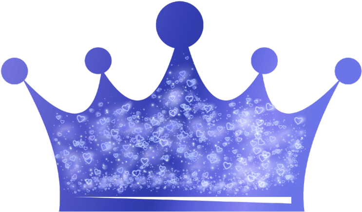 Blue Sticker - Glittery Pink Crown Png (1024x1024), Png Download
