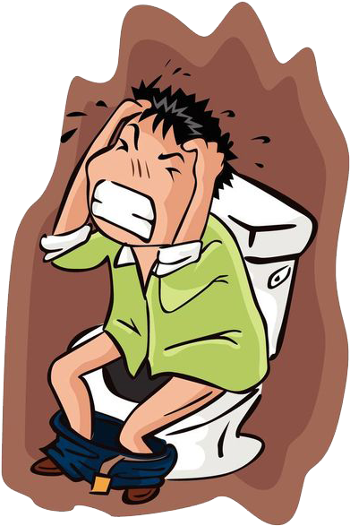 Man On Toilet Clip Art - Stress On Toilet (556x600), Png Download